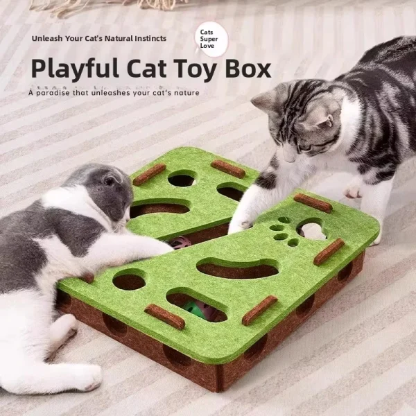 Cat Felt Toy Puzzle Box